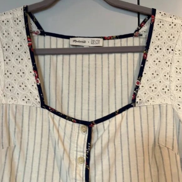 NWOT Madewell X The New Denim Project Patchwork Square Neck Dress - Picture 4 of 5